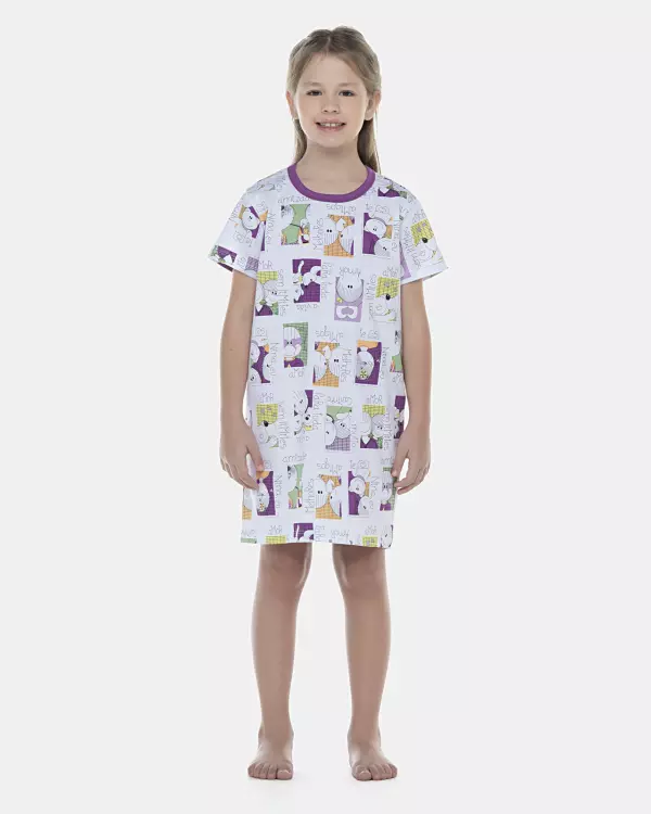 Camisão Feminino Kids Manga Curta
