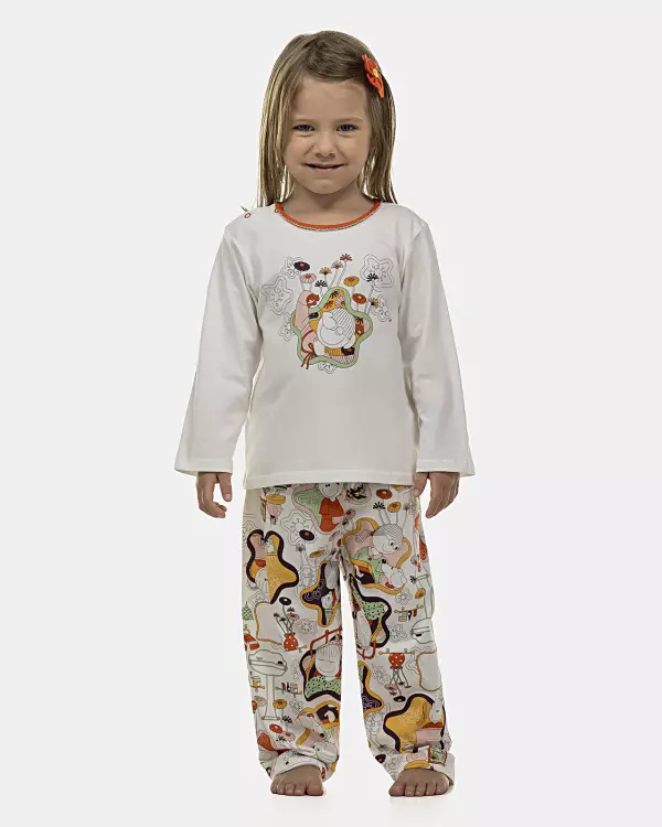 Pijama Feminino Baby Manga Longa e Calça