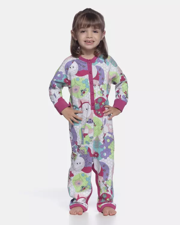 Macacão Feminino Baby Manga Longa