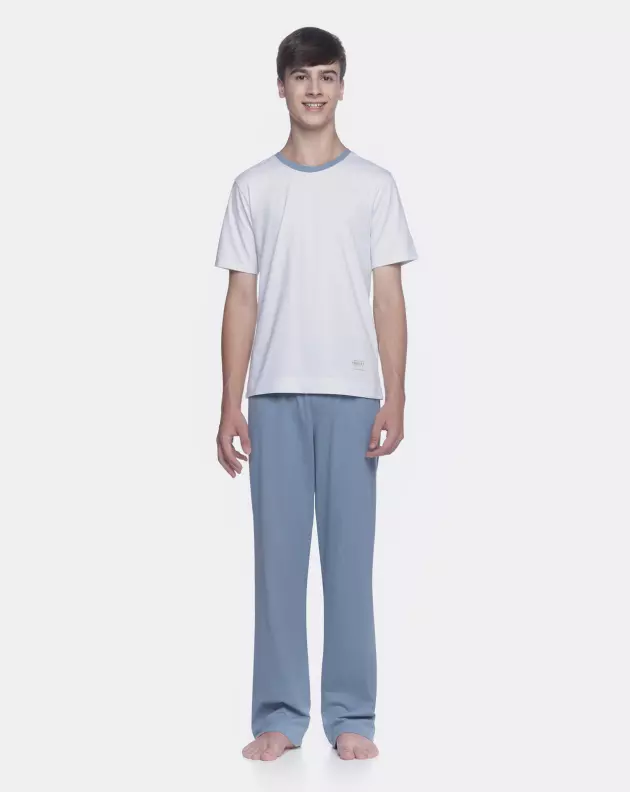 Pijama manga curta e calça           