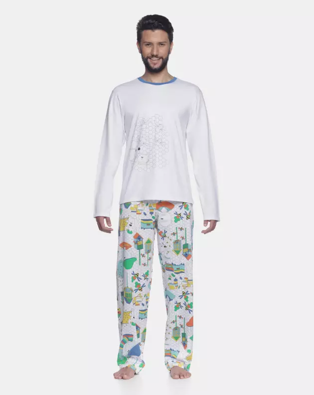 Pijama manga longa e calça