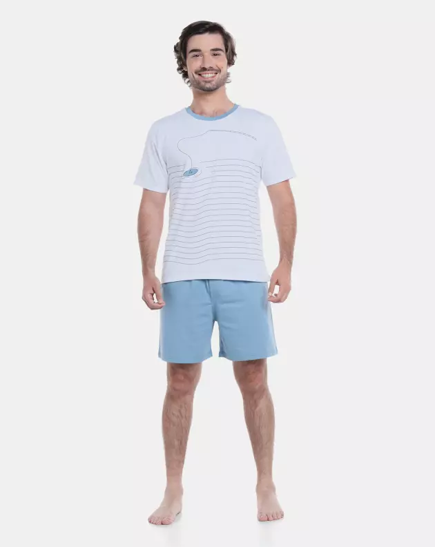 Pijama manga curta e short    