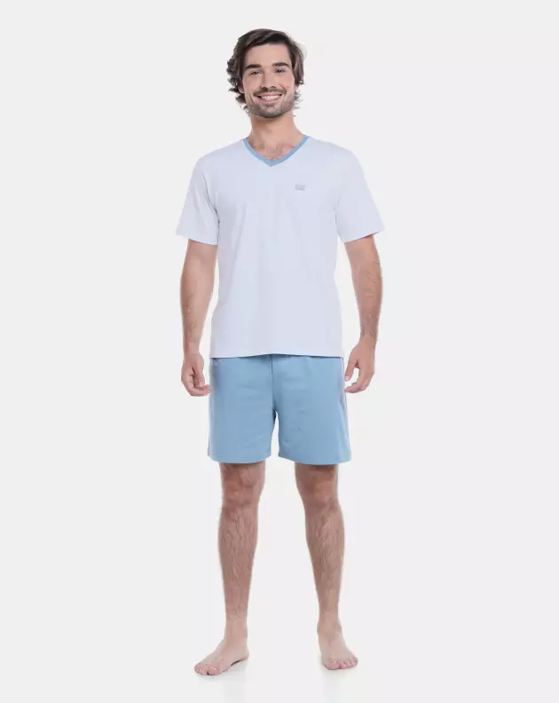 Pijama manga curta e short            