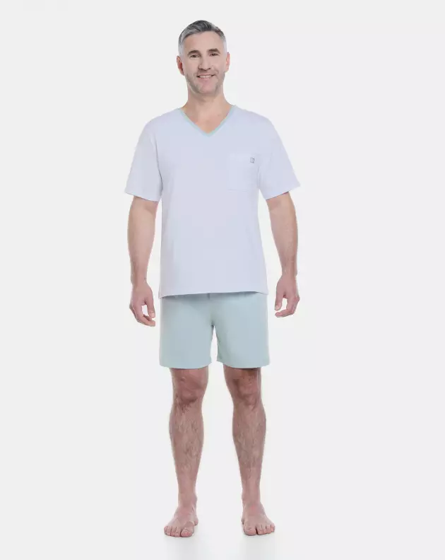 Pijama clássico manga curta e short      