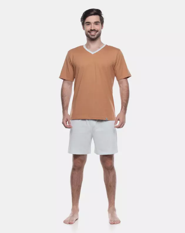 Pijama Manga Curta e Short