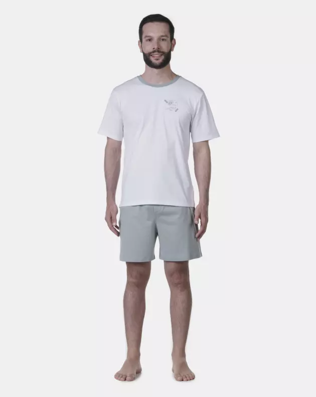 Pijama manga curta e short               