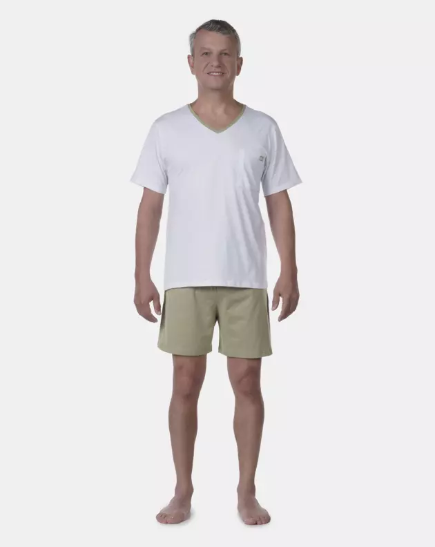 Pijama clássico manga curta e short   