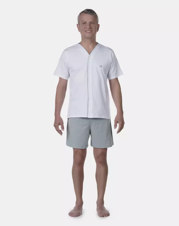 Pijama Masculino Sonhart Adulto Manga Curta e Short Liso