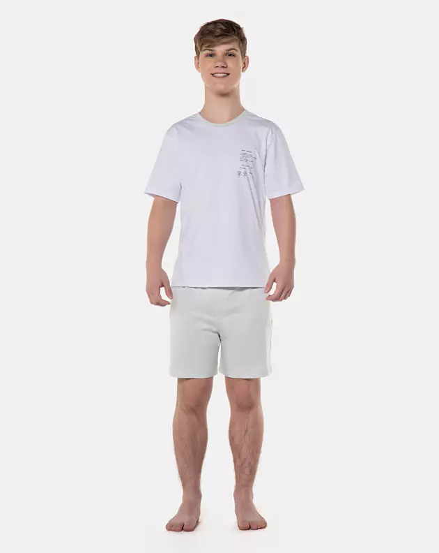 Pijama manga curta e short