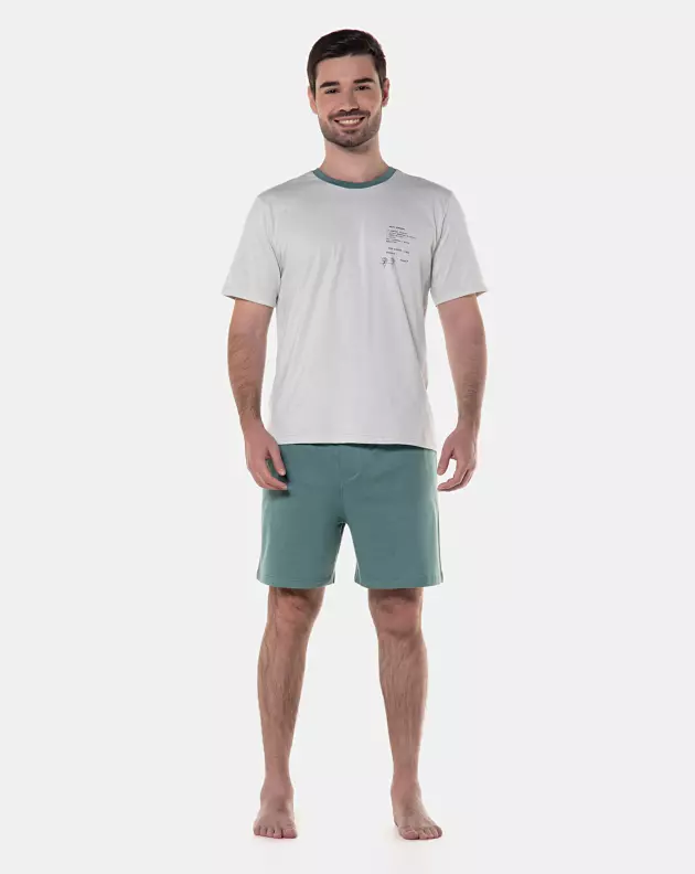 Pijama manga curta e short        