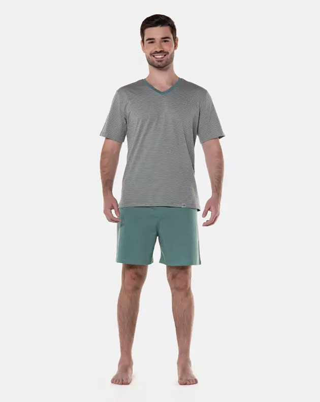 Pijama manga curta e short        