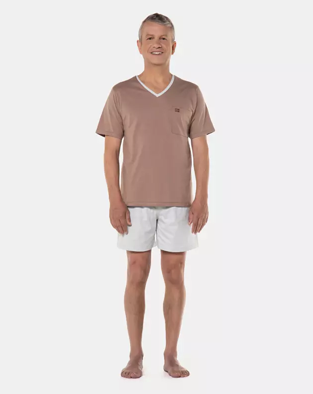 Pijama clássico manga curta e short