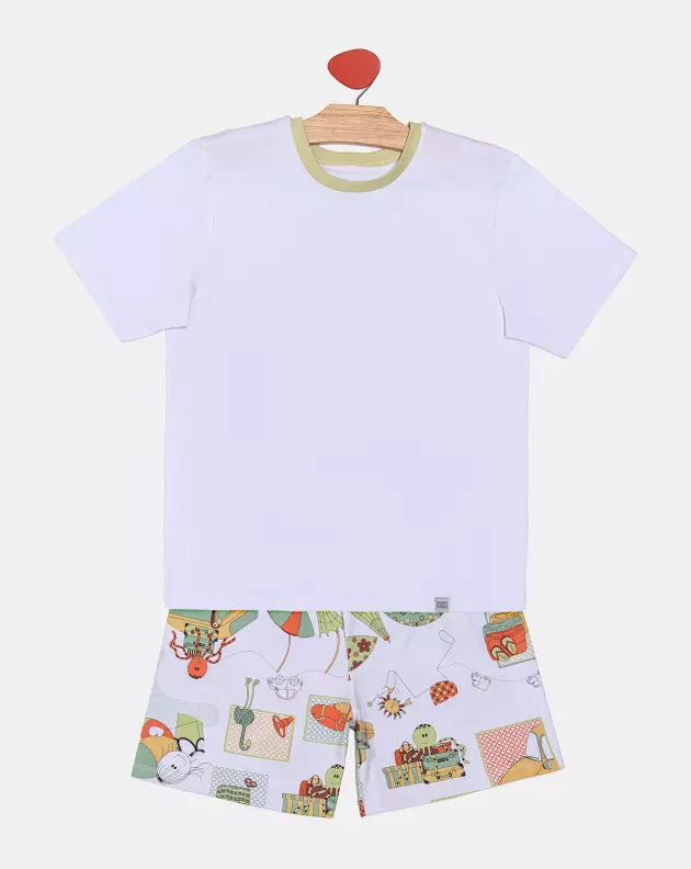 Pijama Manga Curta e Short