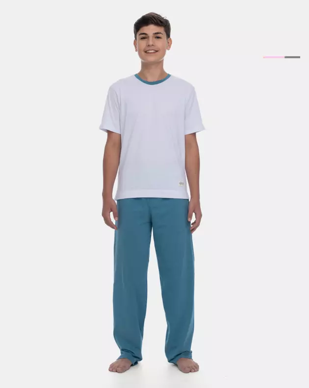 Pijama Manga Curta e Calça