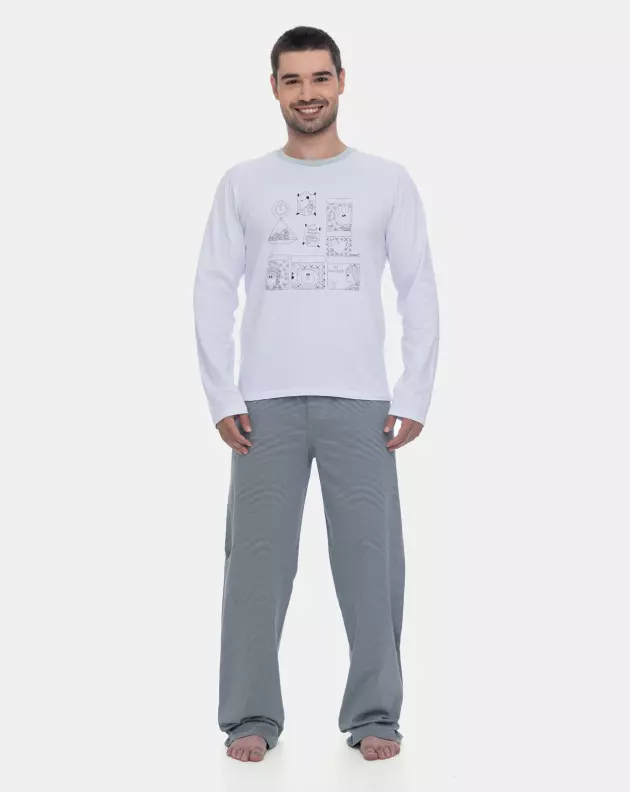 Pijama Manga Longa e Calça