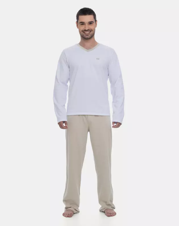 Pijama Manga Longa e Calça