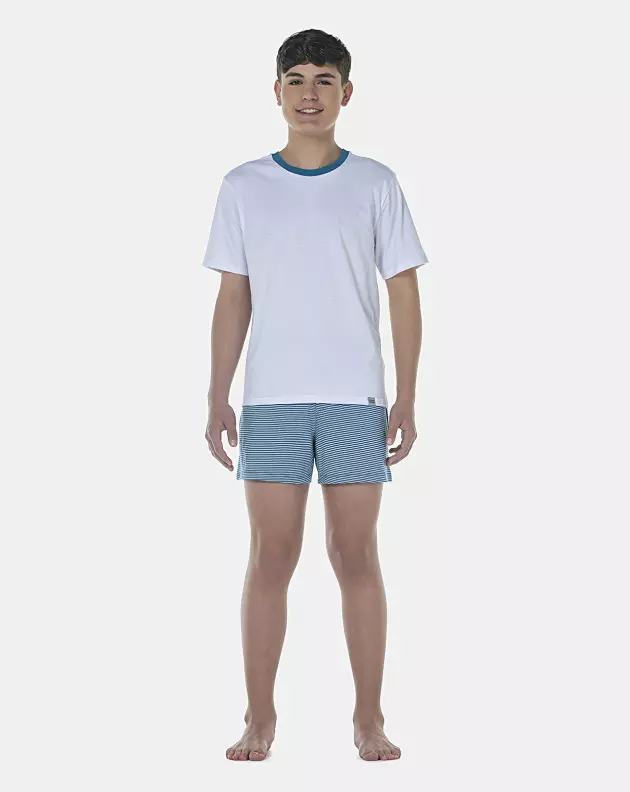 Pijama Masculino Adulto Manga Curta e Short