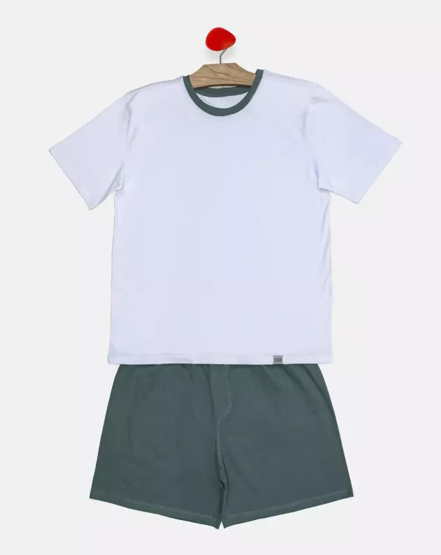 Pijama Masculino Adulto Manga Curta e Short