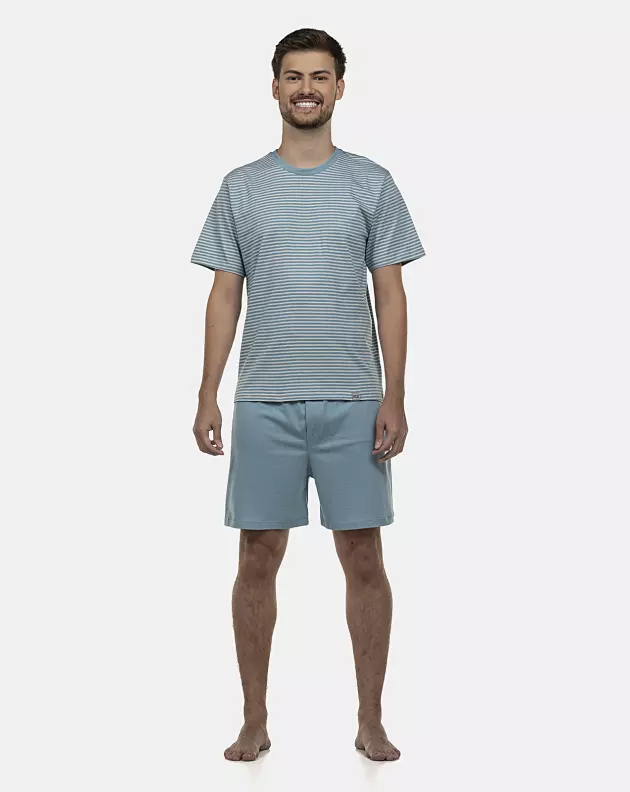 Pijama Masculino Adulto Manga Curta e Short