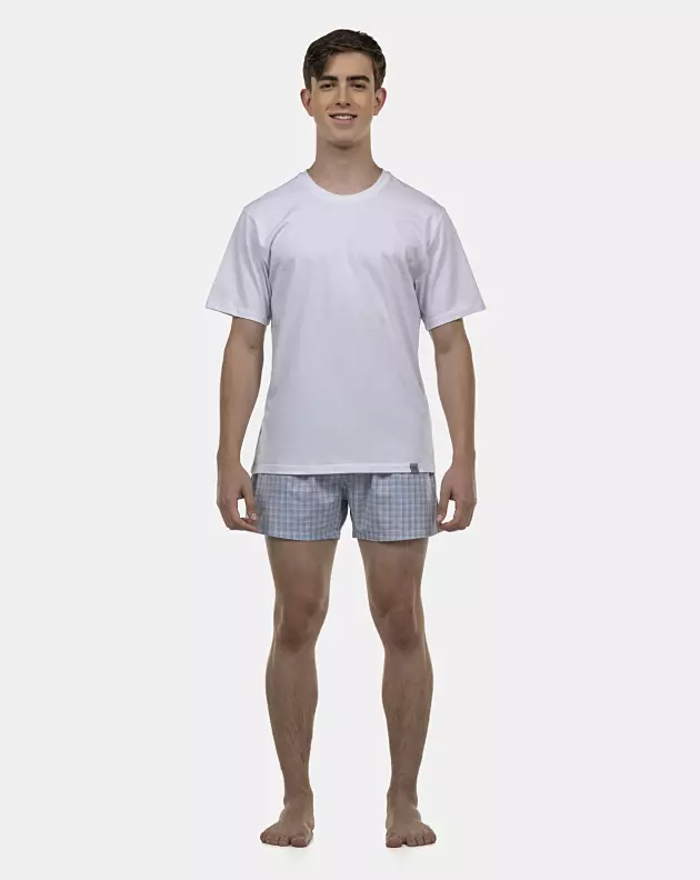 Pijama Masculino Adulto Manga Curta e Short
