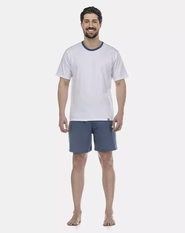 Pijama Masculino Adulto Manga Curta e Short
