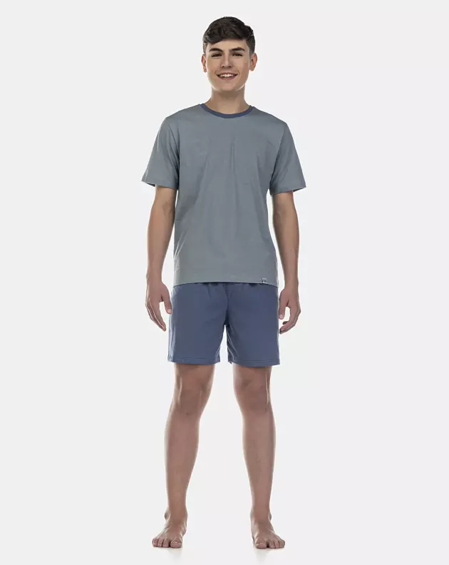 Pijama Masculino Adulto Manga Curta e Short