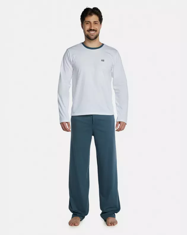 Pijama Masculino Adulto Manga Longa e Calça