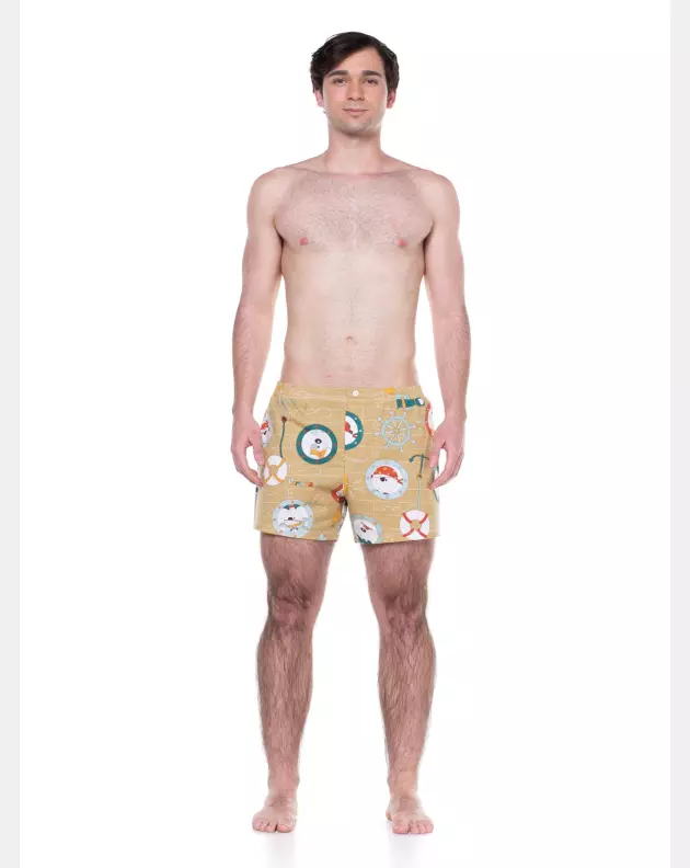 Short De Pijama Masculino Curto Estampado