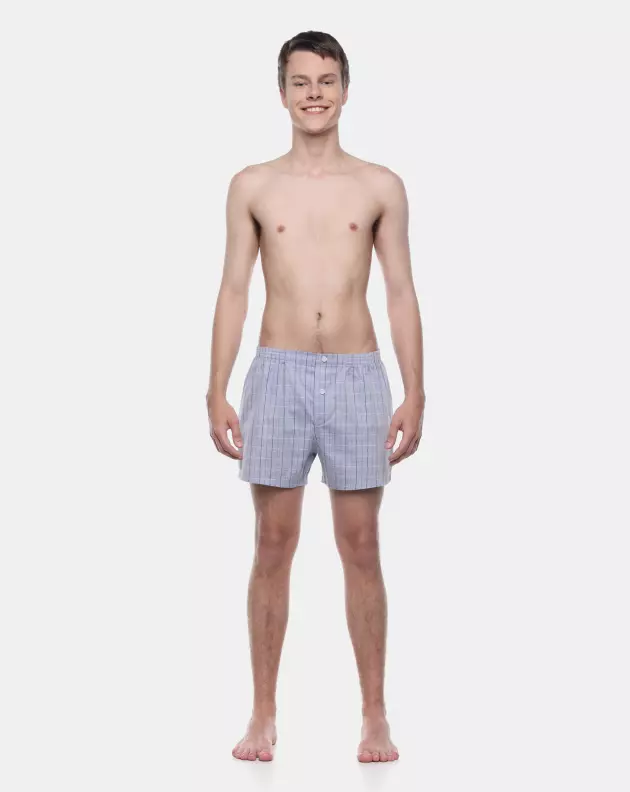 Short De Pijama Masculino Curto Botões Xadrez