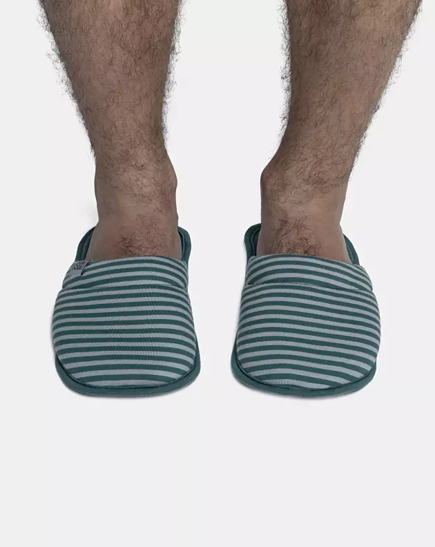 Pantufa Masculina Adulto Fechada Listrada