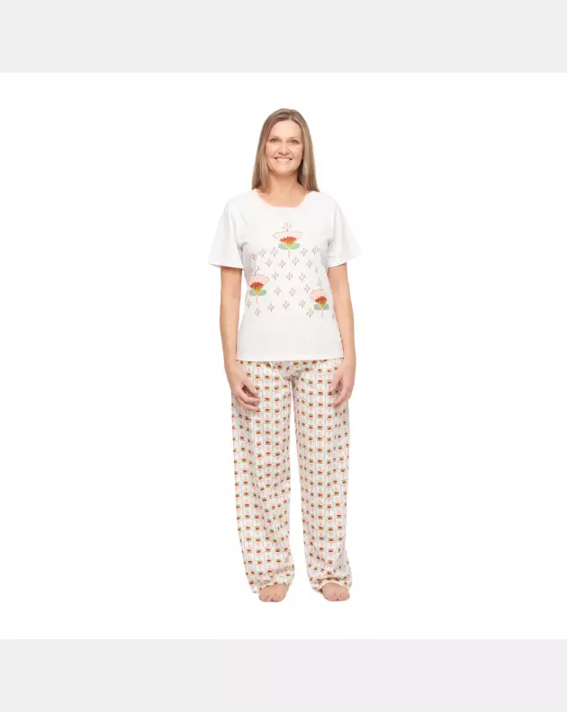 Loja de Pijama Online | Pijama Sonhart Feminino clássico manga curta e calça Floral