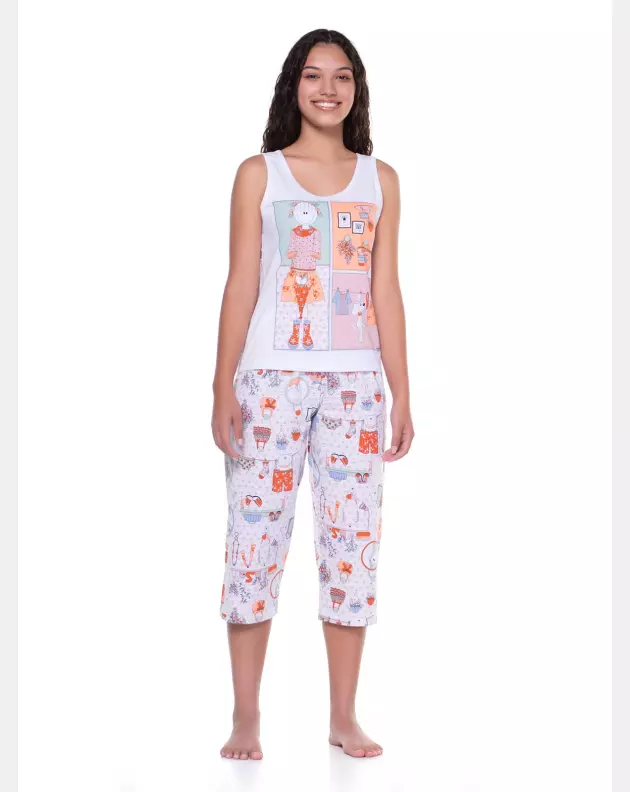 Conjunto Feminino Adulto Regata e Corsário