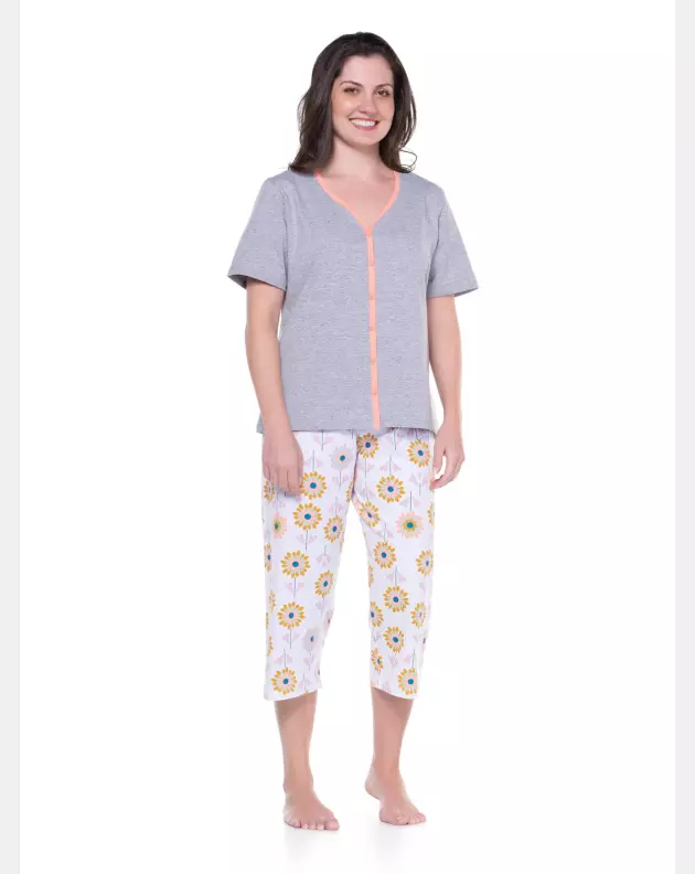 Homewear manga curta e corsário