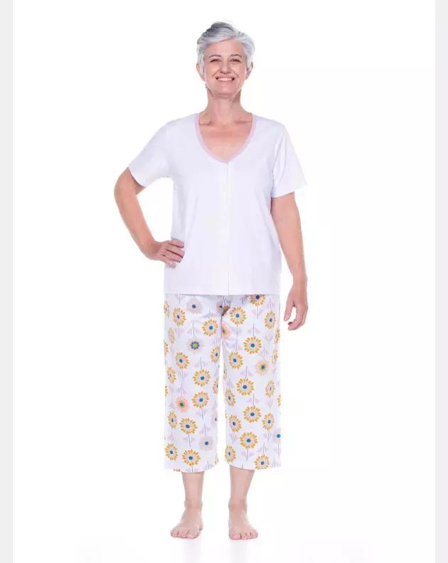 HOMEWEAR CLÁSSICO MANGA CURTA E CORSÁRIO