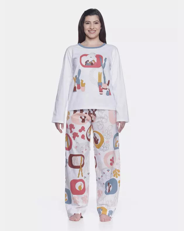 Conjunto Feminino Adulto Manga Longa e Calça