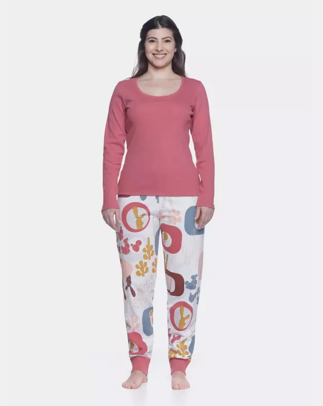 Conjunto Feminino Adulto Manga Longa e Calça Moletinho