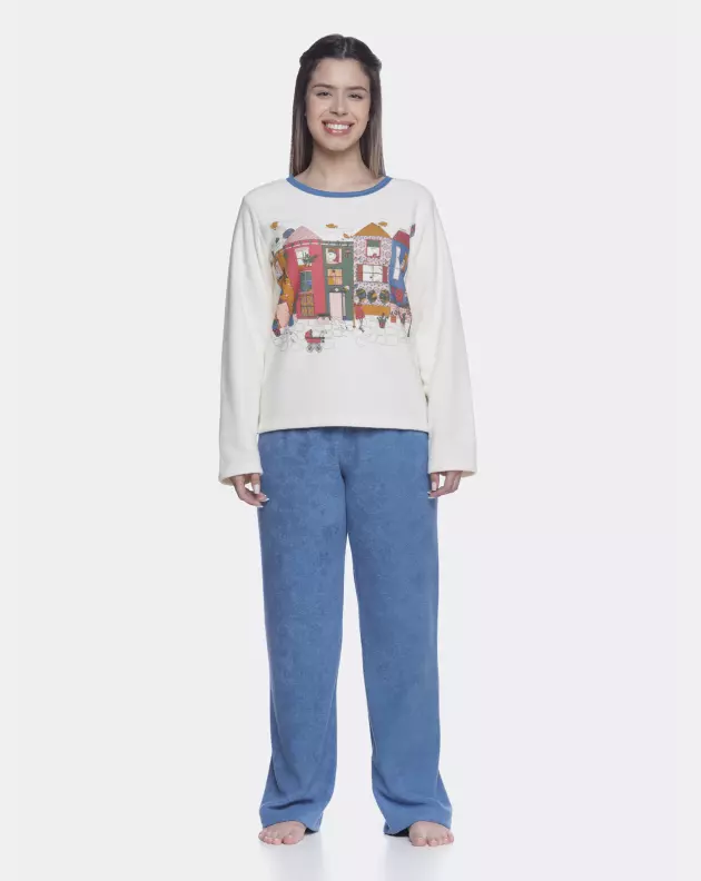 Conjunto Feminino Adulto Manga Longa e Calça