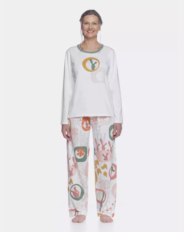 Conjunto Feminino Adulto Manga Longa e Calça