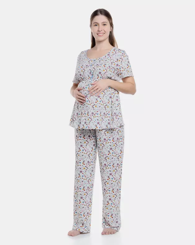 Comprar Pijama Homewear gestante manga curta e calça Floral 