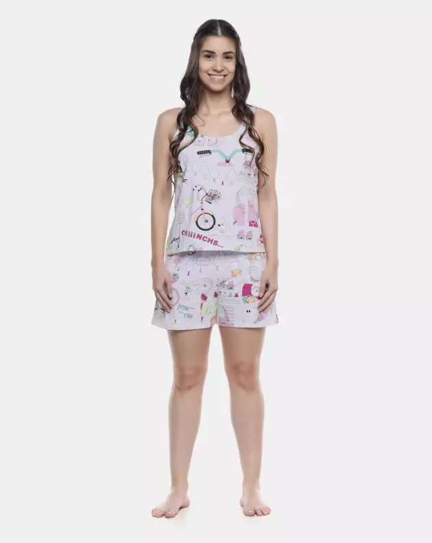 Pijama Feminino Adulto Regata e Short