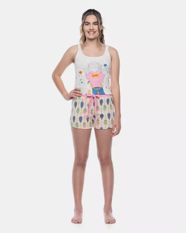Homewear Pijama Feminino Regata e Short Sonhart