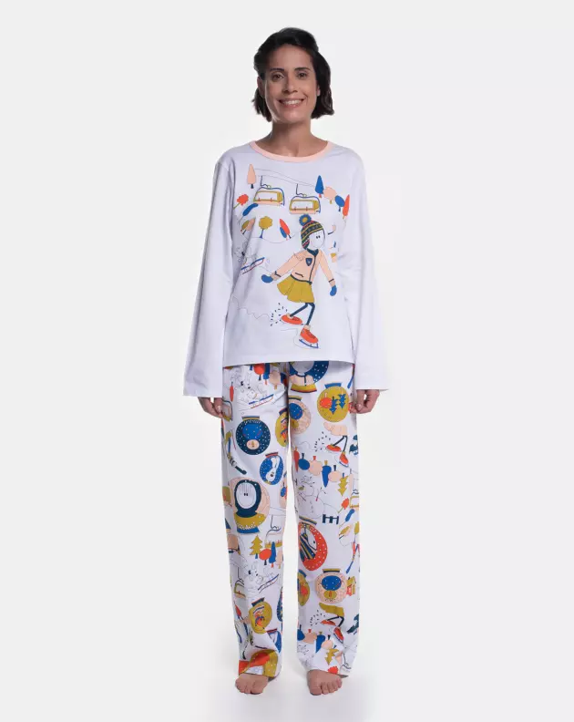 Pijama Manga Longa e Calça