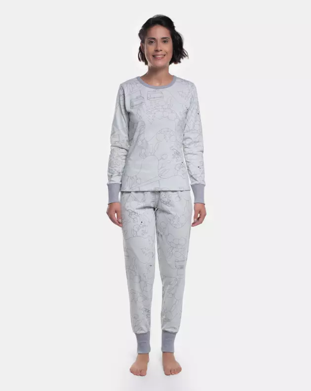 Pijama Manga Longa e Calça