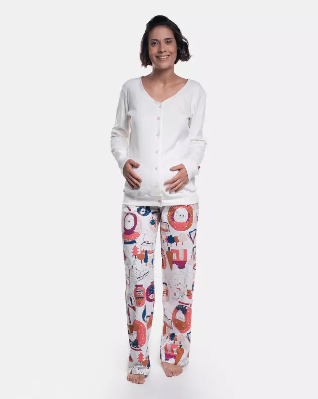 Homewear Gestante Manga Longa e Calça