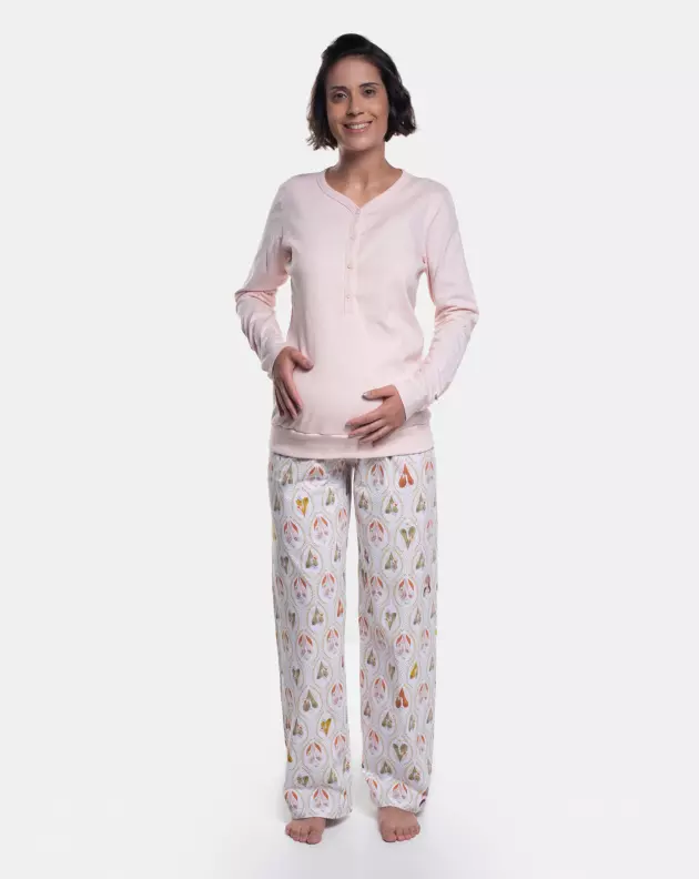 Homewear Gestante Manga Longa e Calça