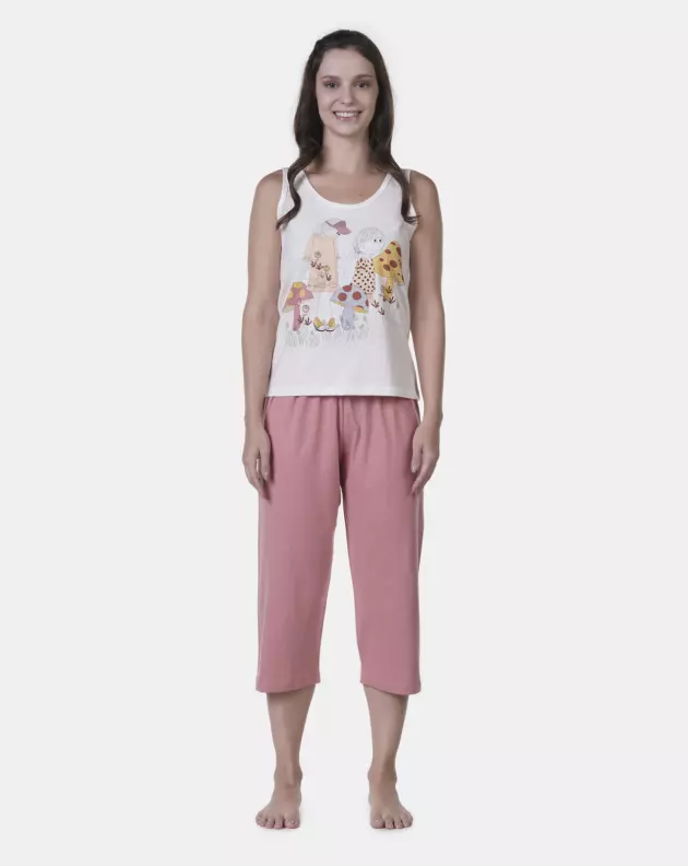 Pijama regata e corsário             