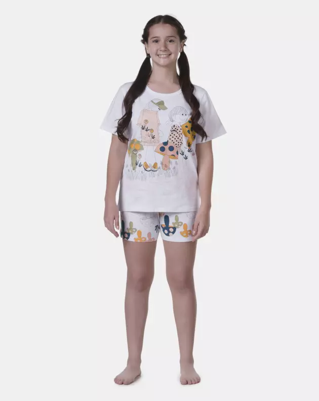 Pijama manga curta e short     