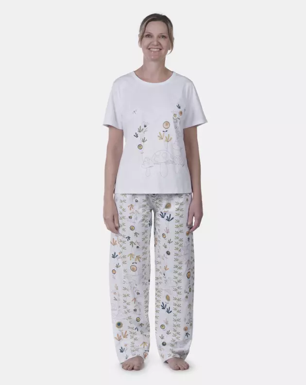 Pijama clássico manga curta e calça