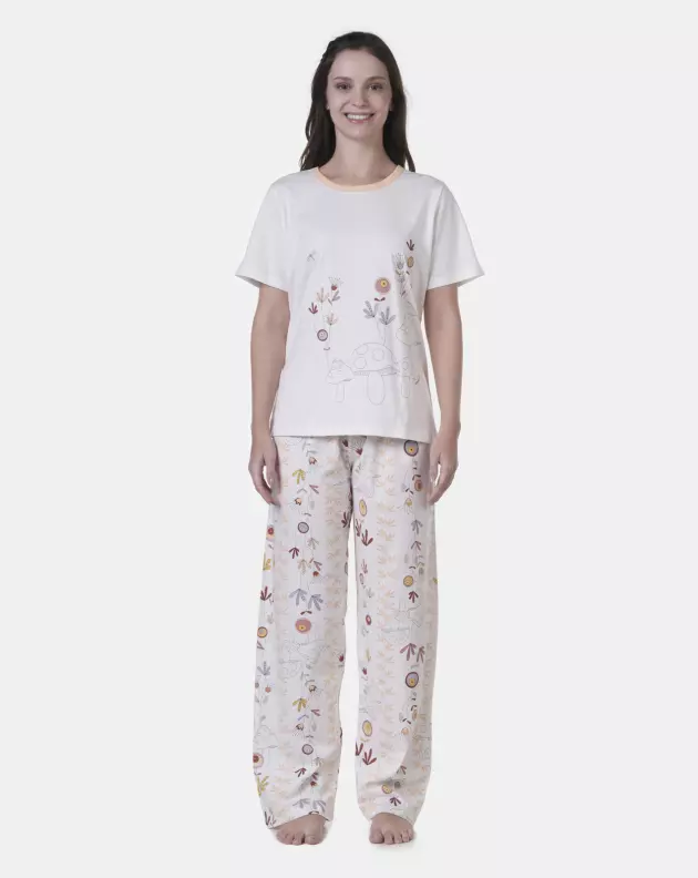 Pijama clássico manga curta e calça   