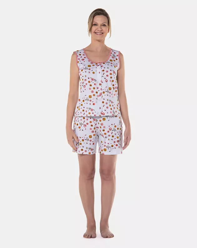 Homewear clássico regata e bermuda